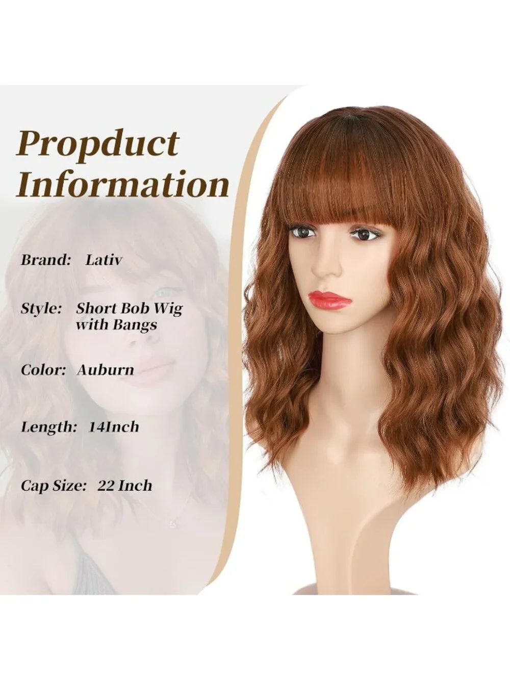 Women's Auburn 14 Inch Heat Resistant Synthetic Fiber Shoulder Length Wigs